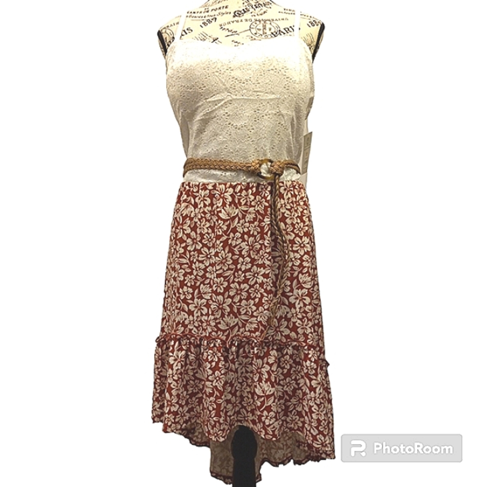 Floral Lace High Low Asymmetrical Sweetheart Neckline Dress Plus Size Slimming